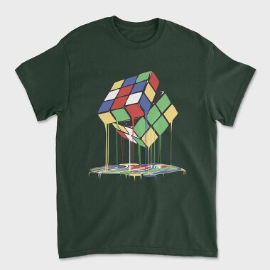 Melting Rubik, Tricou Barbati (Unisex)