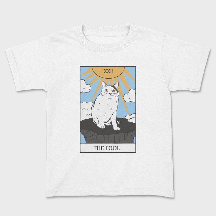 Meme Cat Tarot Card, Tricou Copii