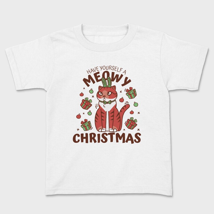 Tricou Copii, Meowy Christmas