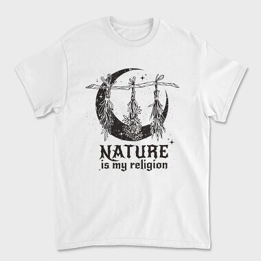 Modern Witch Nature Is My Religion Herbs Sage, Tricou Barbati (Unisex)