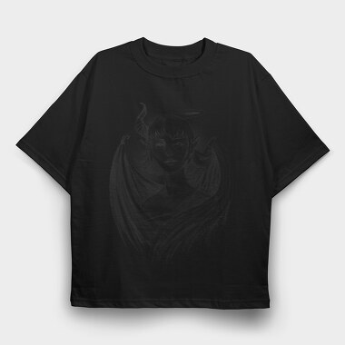 Angel And Demon Girl, Tricou Oversize Barbati (Unisex)