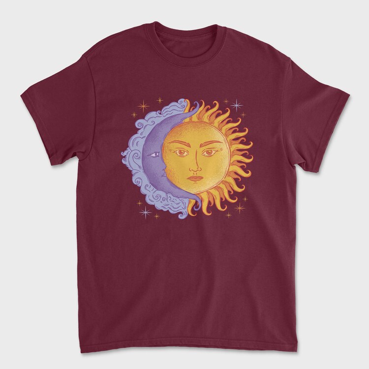 Tricou Barbati (Unisex), Moon and Sun Color