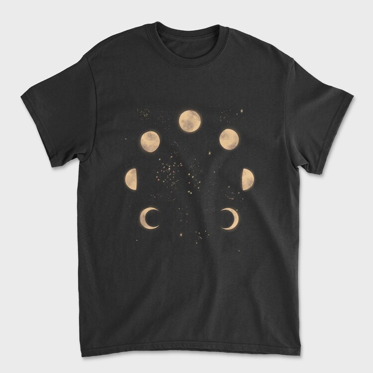 Tricou Barbati (Unisex), Moon Phases in Space