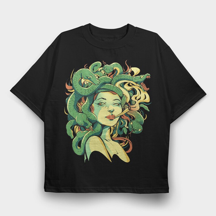 Cannabis Medusa Stoner, Tricou Oversize Barbati (Unisex)