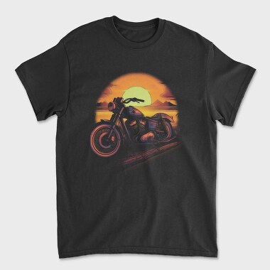 Tricou Barbati (Unisex), Motorcycle Sunset