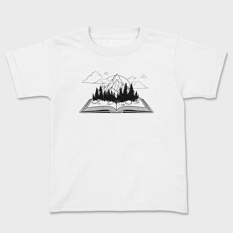 Tricou Copii, Mountain Book Landscape