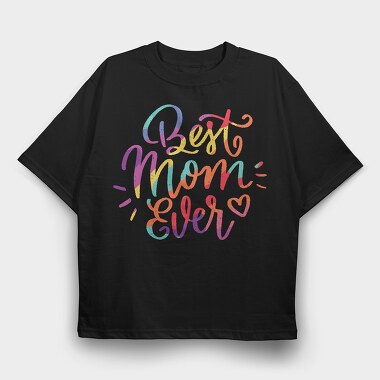 Pride Themed Best Mom, Tricou Oversize Barbati (Unisex)