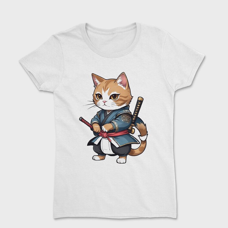 Tricou Femei, Ninja Cat