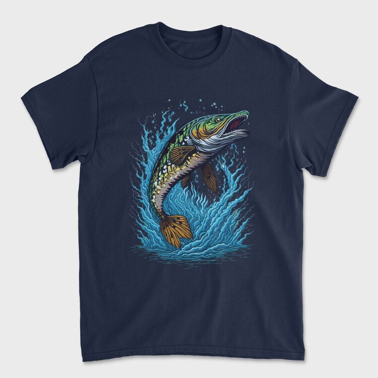 Tricou Barbati (Unisex), Pike Fish Jump