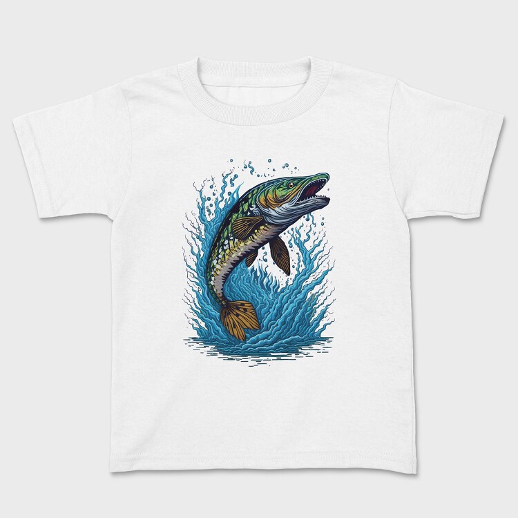 Tricou Copii, Pike Fish Jump