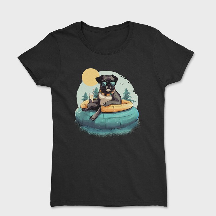 Tricou Femei, Pool Dog Summer