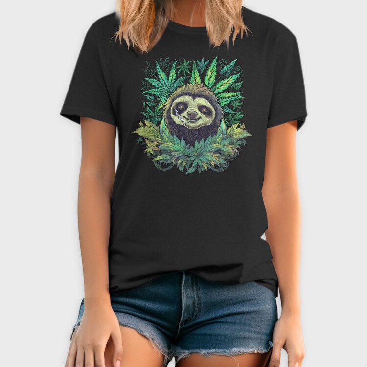 Cannabis Sloth, Tricou Barbati (Unisex)
