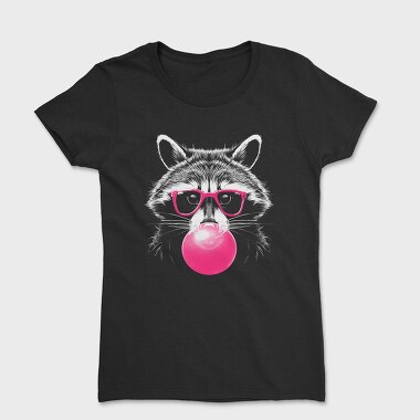 Tricou Femei, Raccoon Bubblegum