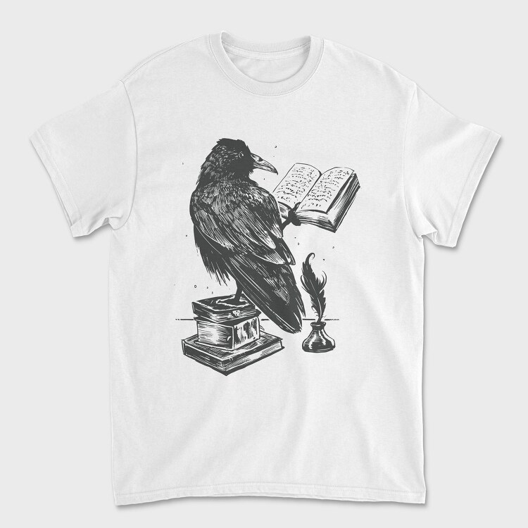 Tricou Barbati (Unisex), Raven Reading