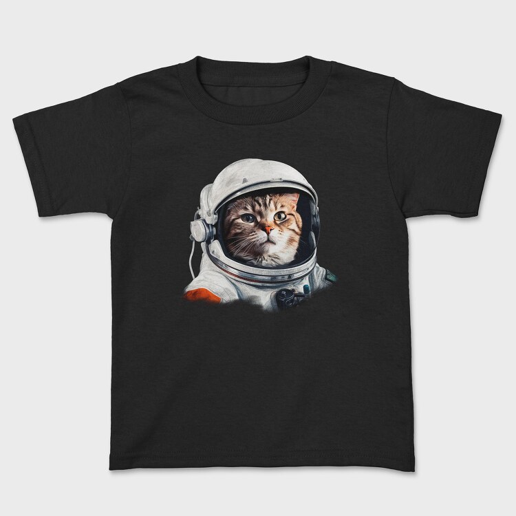 Tricou Copii, Realistic Astronaut Cat