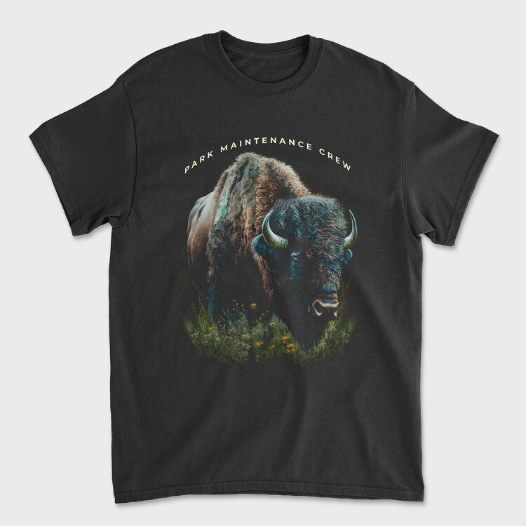 Tricou Barbati (Unisex), Realistic Bison