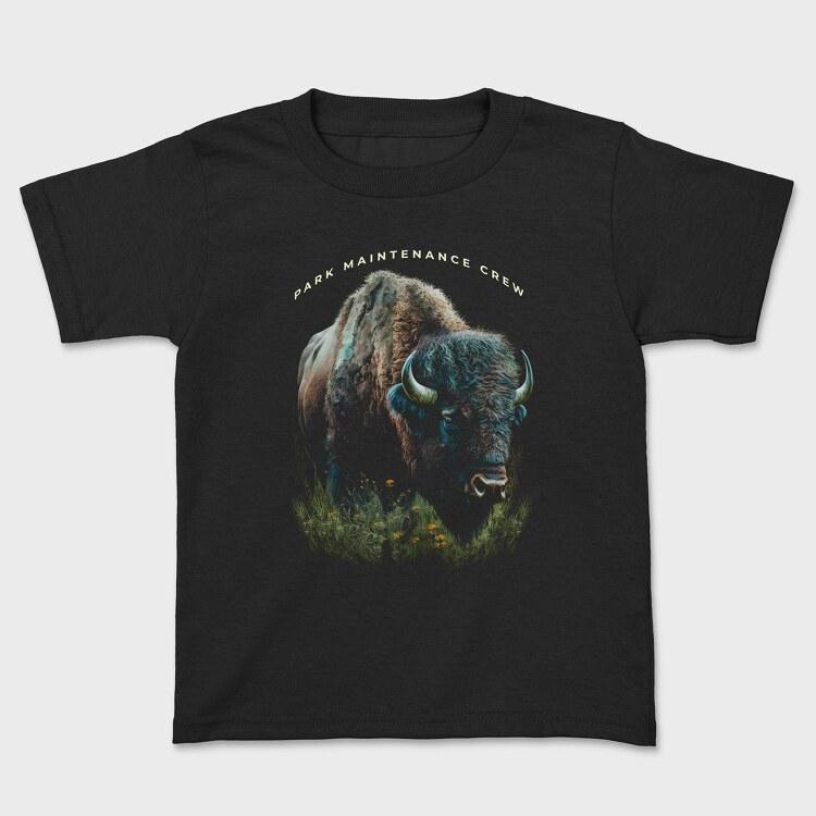 Tricou Copii, Realistic Bison