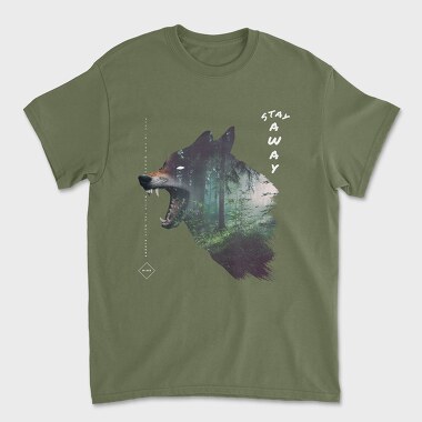 Tricou Barbati (Unisex), Realistic Forest Wolf