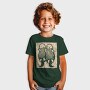 Cute Hand Drawn Otters Lino Art, Tricou Copii