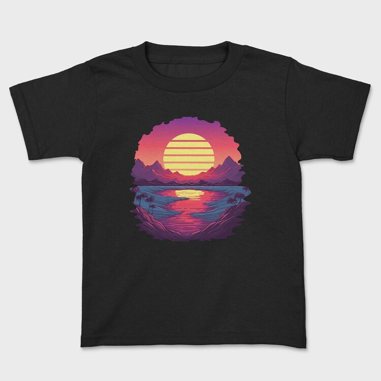 Tricou Copii, Retro Sunset View