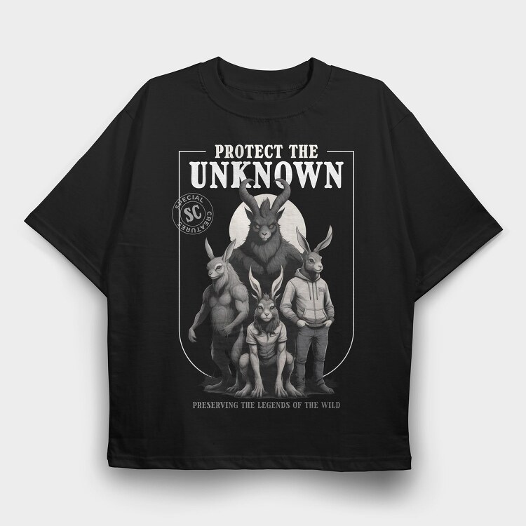 Protect The Unknown, Tricou Oversize Barbati (Unisex)