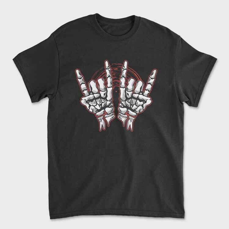 Tricou Barbati (Unisex), Rock Skeleton Hands