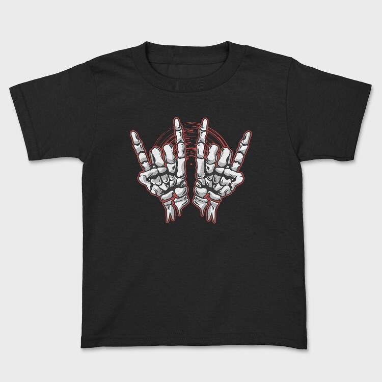 Tricou Copii, Rock Skeleton Hands