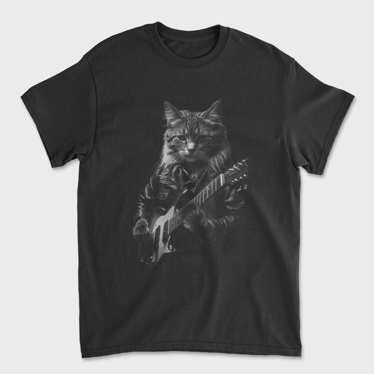 Tricou Barbati (Unisex), Rocker Cat