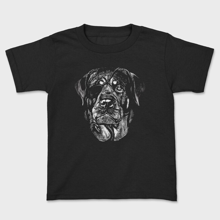 Tricou Copii, Rottweiler Eyepatch Portrait