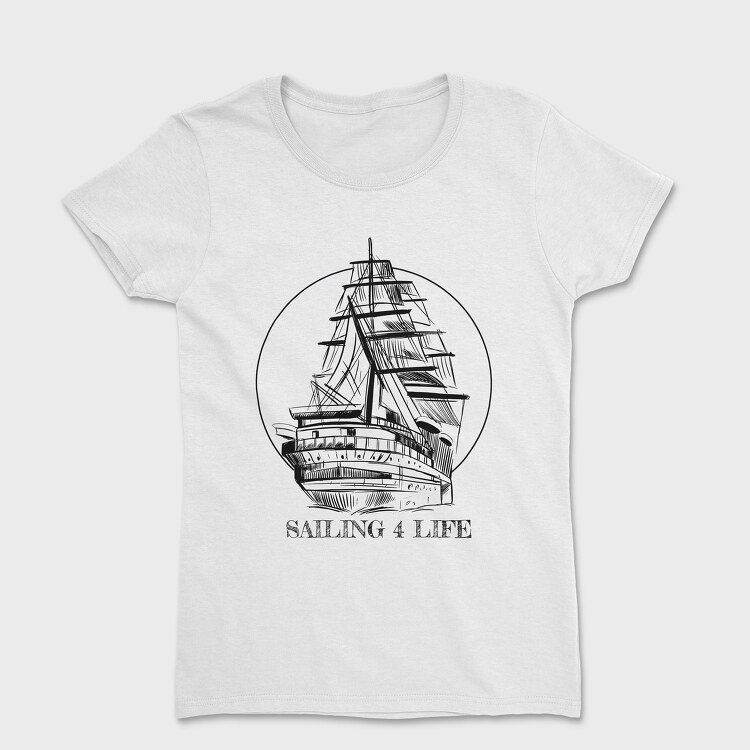 Tricou Femei, Sailing Boat