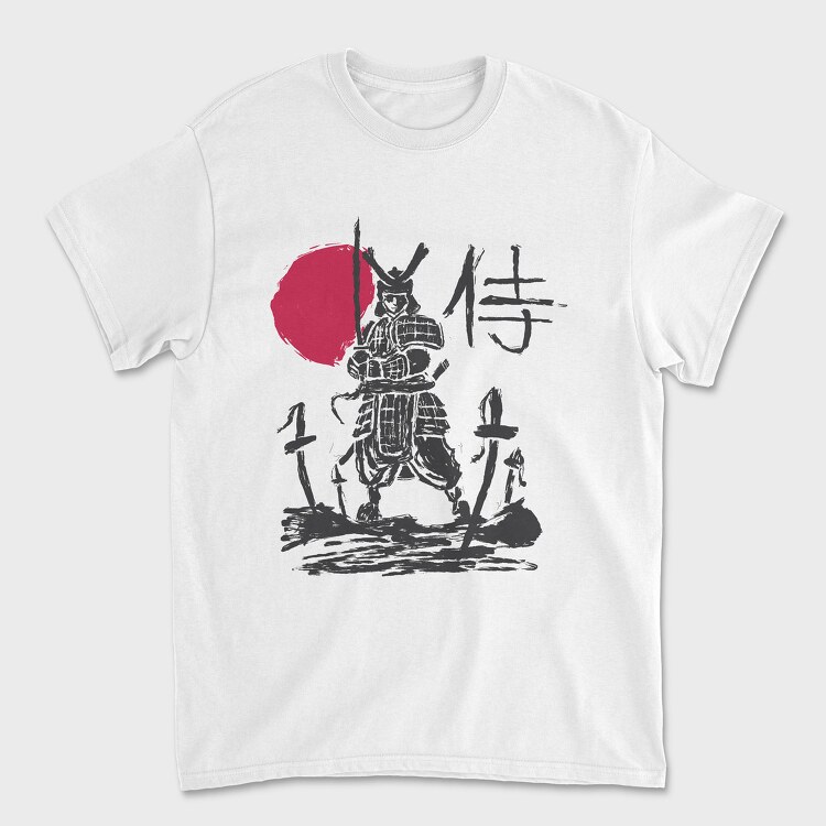 Tricou Barbati (Unisex), Samurai Silhouette Sun