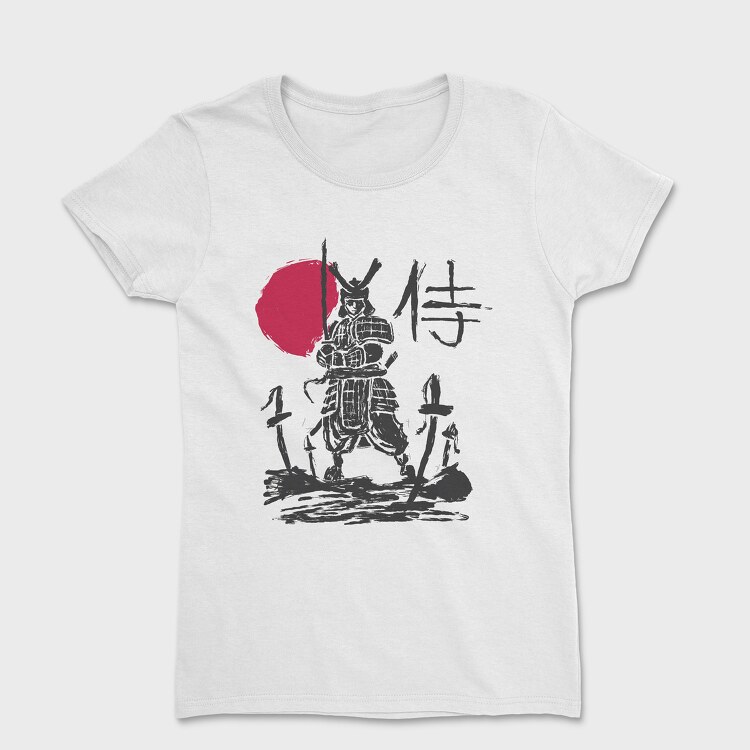 Tricou Femei, Samurai Silhouette Sun