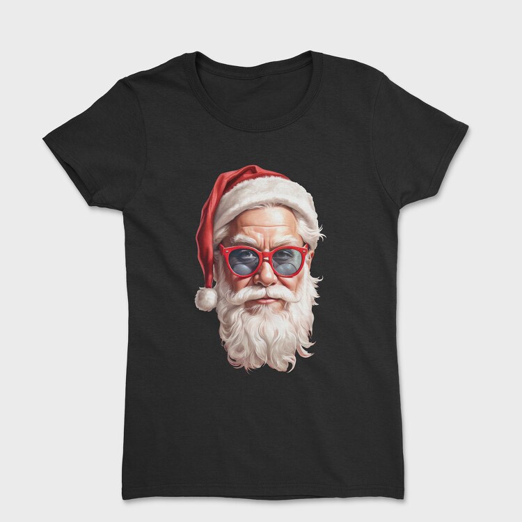 Tricou Femei, Santa Claus Detail Face