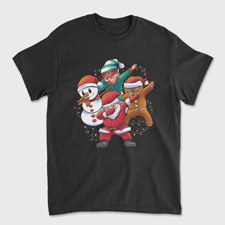 Tricou Barbati (Unisex), Santa Friends Dabbing