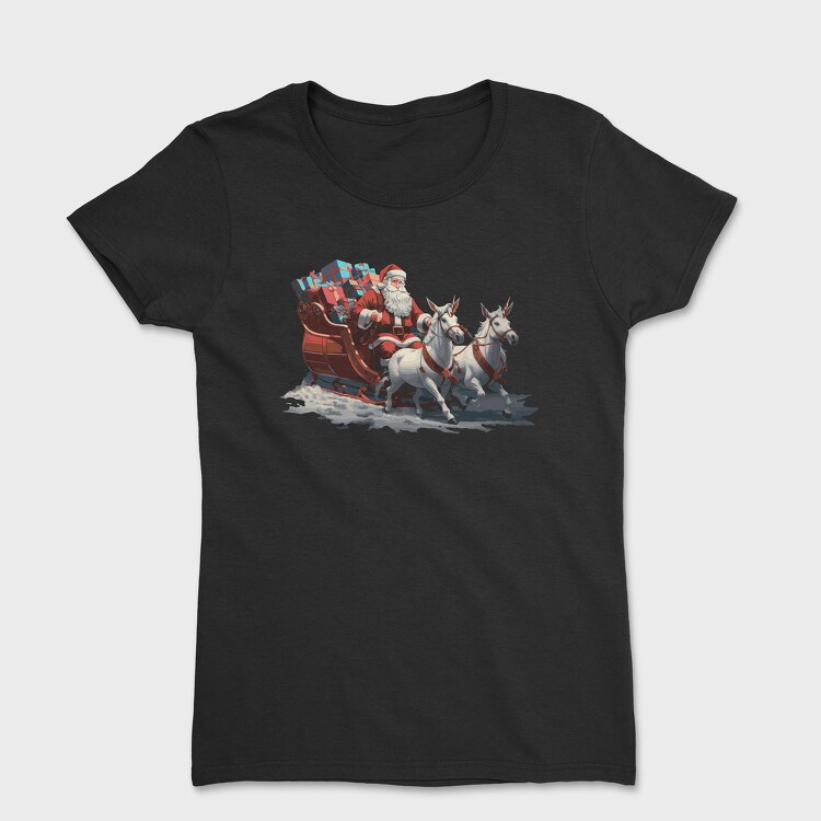 Tricou Femei, Santaclaus Christmas Sleigh