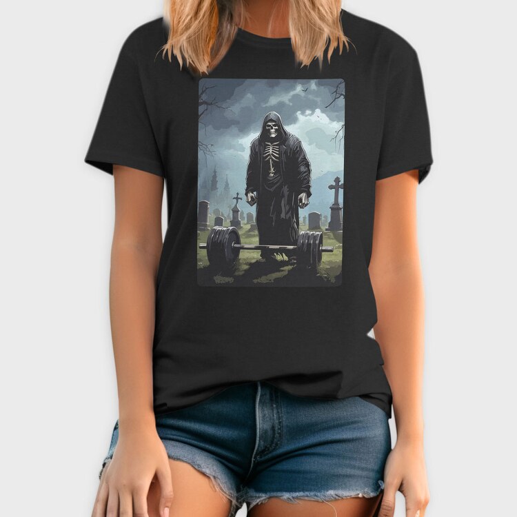 Skeleton Deadlifting, Tricou Barbati (Unisex)
