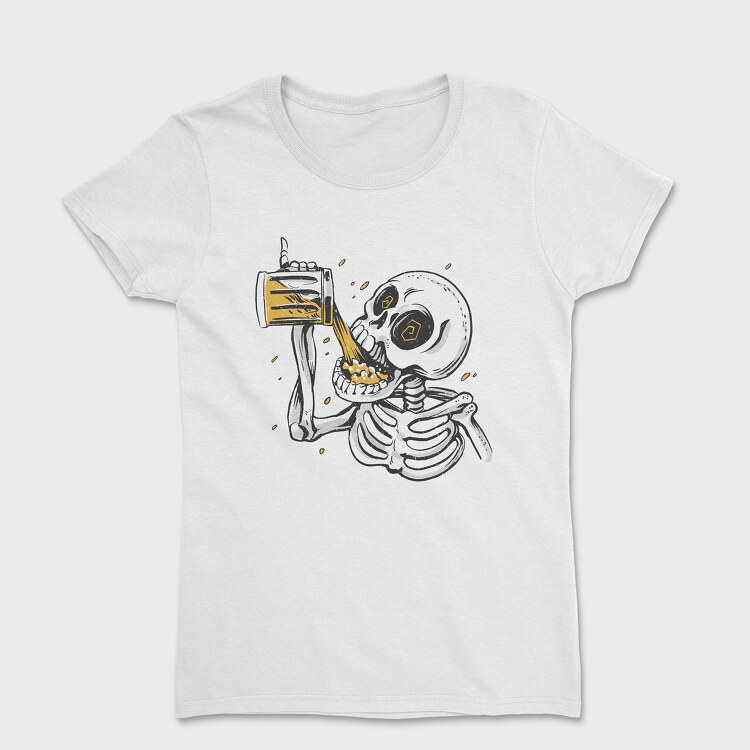 Skull Drinking Beer, Tricou Femei