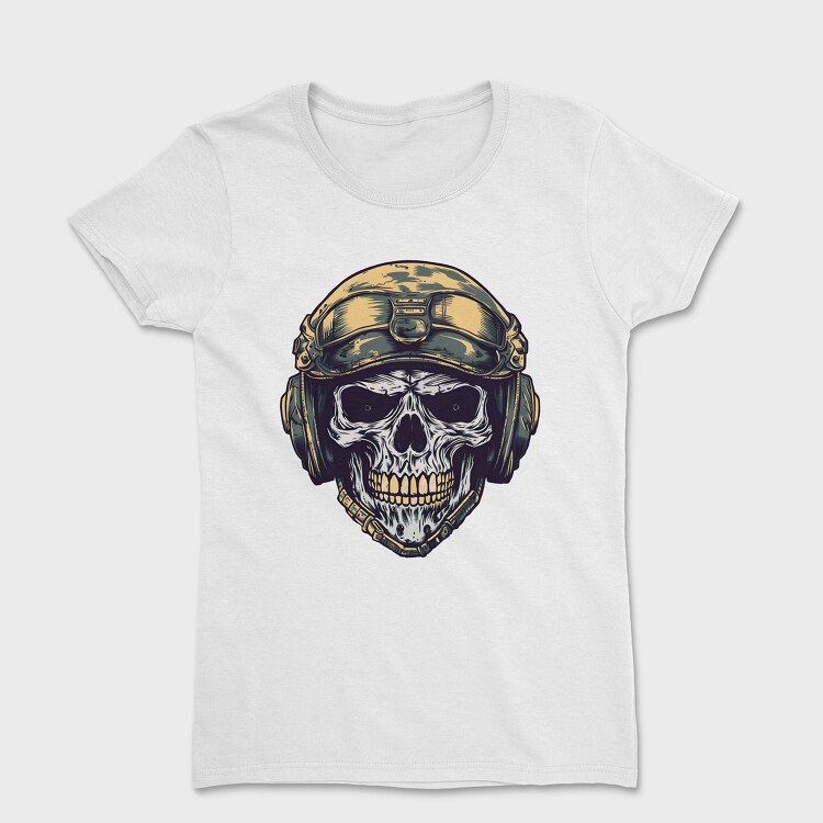 Skull Military Helmet, Tricou Femei