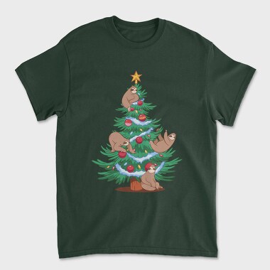 Sloth Christmas Tree, Tricou Barbati (Unisex)