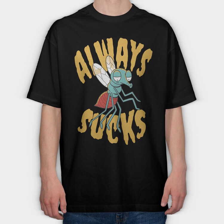 Mosquito Cartoon Quote, Tricou Oversize Barbati (Unisex)