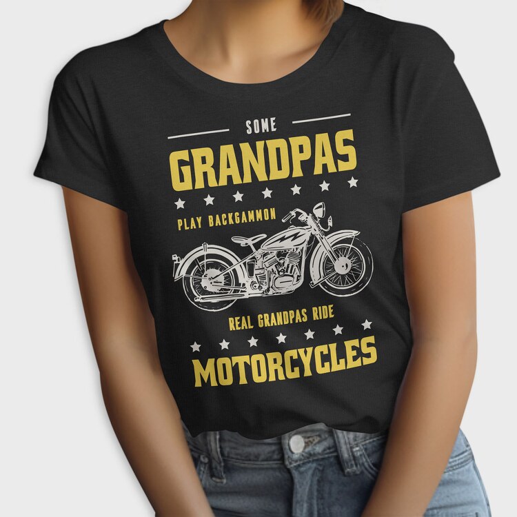 Real Graandpas Ride Motorcycles, Tricou Femei
