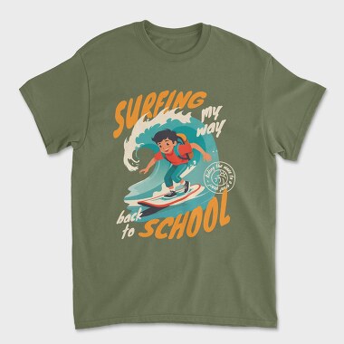 Surfing My Way Back to School, Tricou Barbati (Unisex)