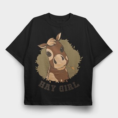 Cute Horse, Tricou Oversize Barbati (Unisex)