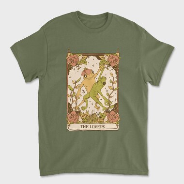 The Lovers Frog Tarot Card, Tricou Barbati (Unisex)