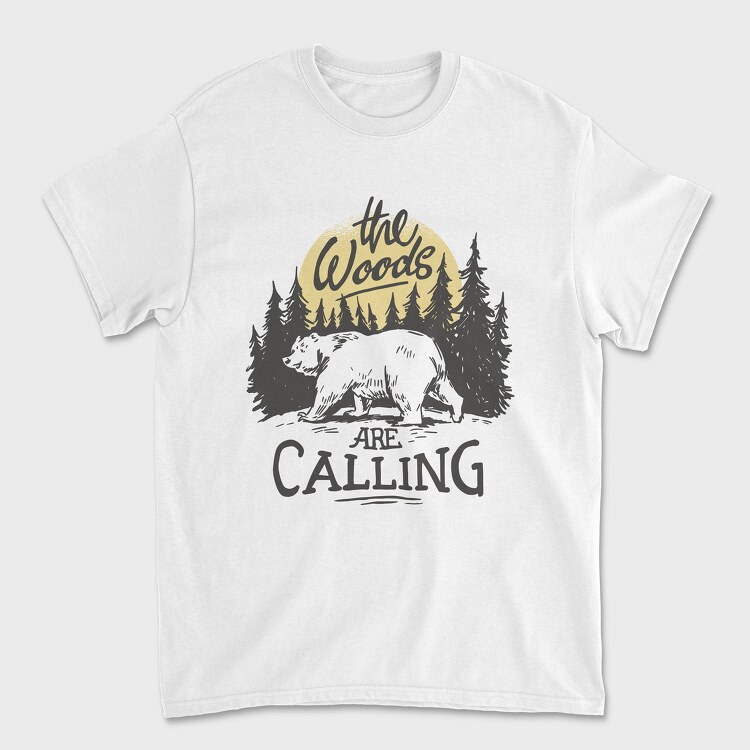 The Woods Are Calling Bear Sun, Tricou Barbati (Unisex)