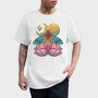 Moth Insect With Lunar Flowers, Tricou Barbati (Unisex)