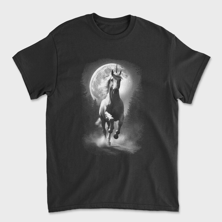 Unicorn Monochrome, Tricou Barbati (Unisex)