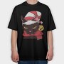 Angry Cat Christmas, Tricou Oversize Barbati (Unisex)