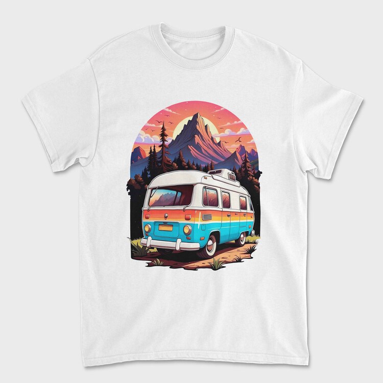 Vintage Bus, Tricou Barbati (Unisex)