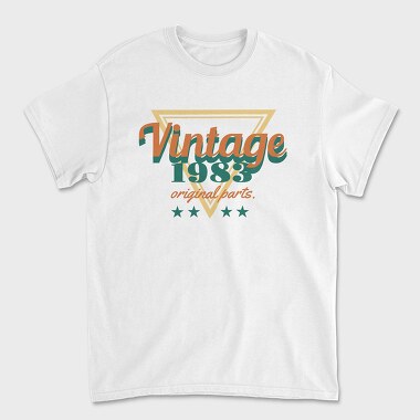 Vintage Triangle, Tricou Barbati (Unisex)